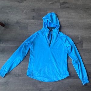NIKE Dri-fit blue quarter zip pullover sweater